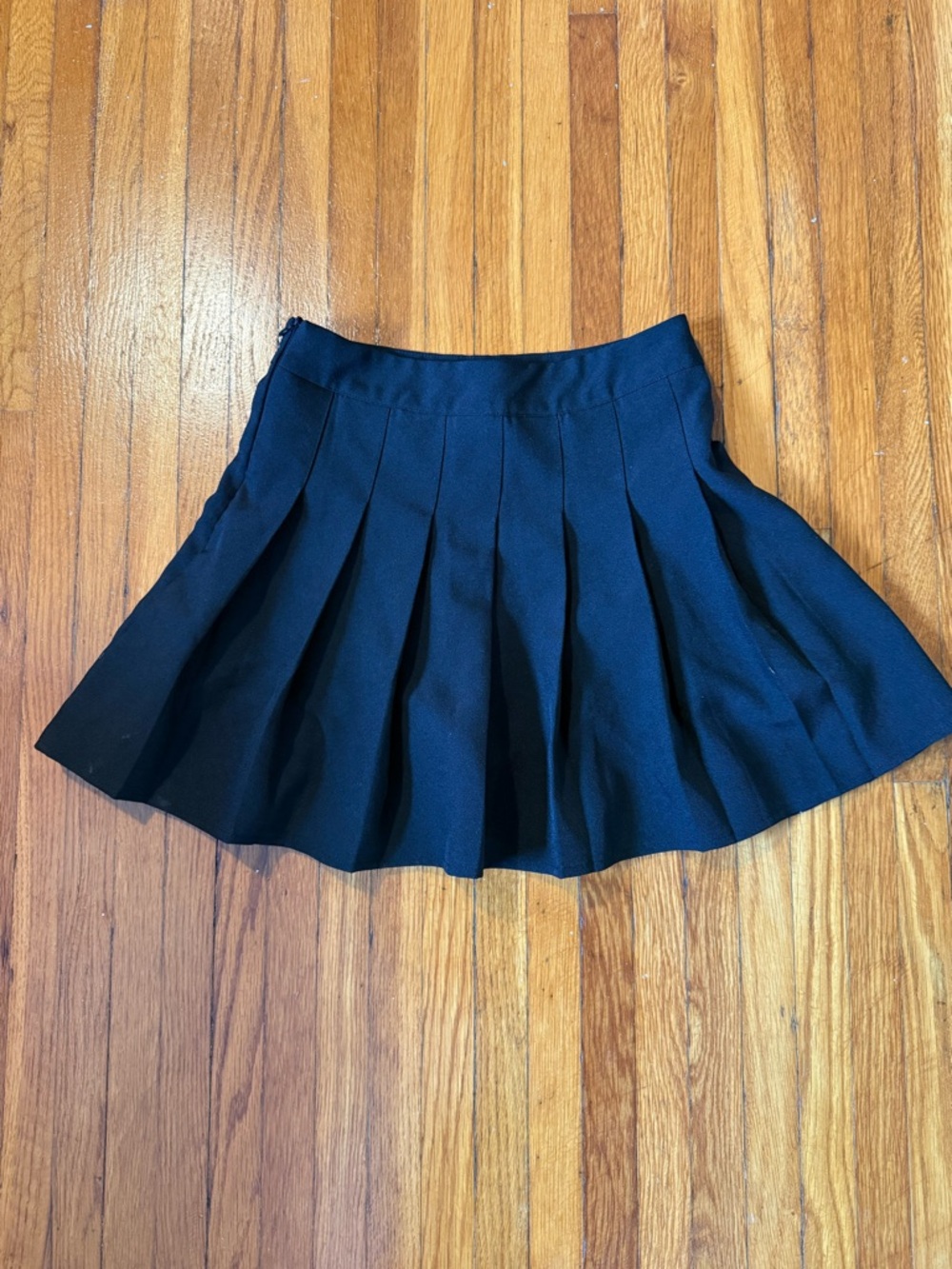 Pleated Mini Skirt in Black